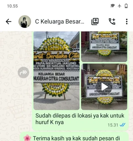 Pengiriman Papan Bunga Duka Kaserangan Pontang
